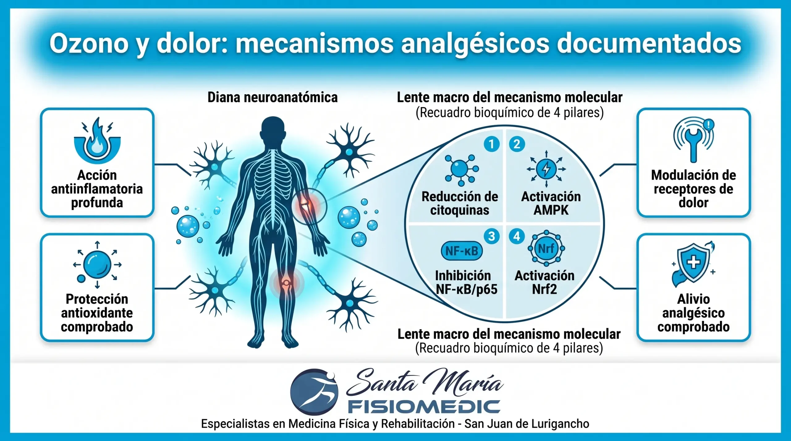 Ozono y dolor: mecanismos analgésicos documentados