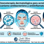 Ozonoterapia dermatológica para acné: mecanismo antibacteriano y antiinflamatorio
