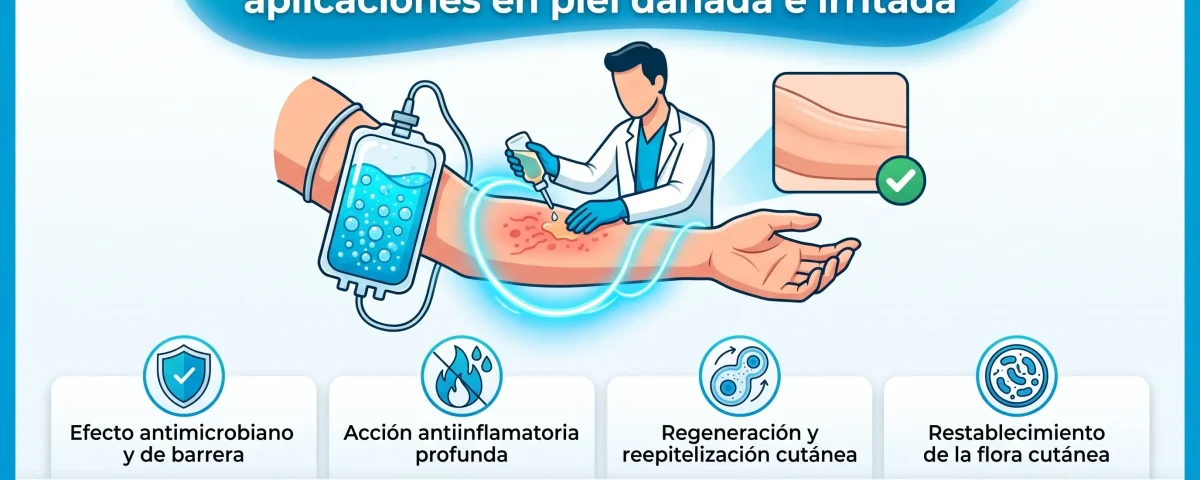 Ozonoterapia tópica dermatológica: aplicaciones en piel dañada e irritada