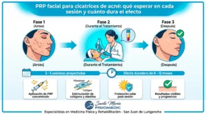 PRP facial para cicatrices de acné: qué esperar en cada sesión y cuánto dura el efecto