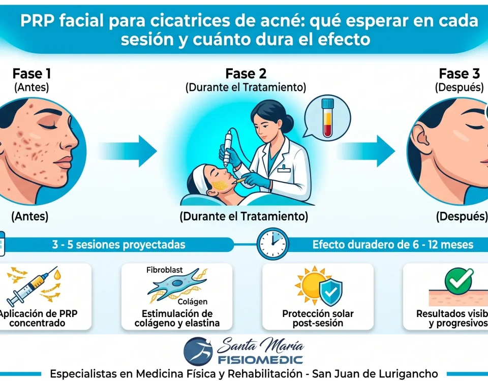 PRP facial para cicatrices de acné: qué esperar en cada sesión y cuánto dura el efecto