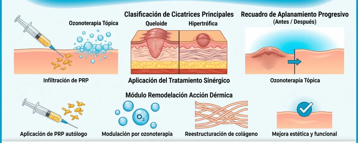 Queloides y cicatrices hipertróficas: PRP y ozonoterapia