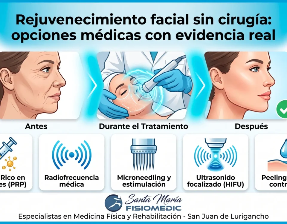 Rejuvenecimiento facial sin cirugía: opciones médicas con evidencia real