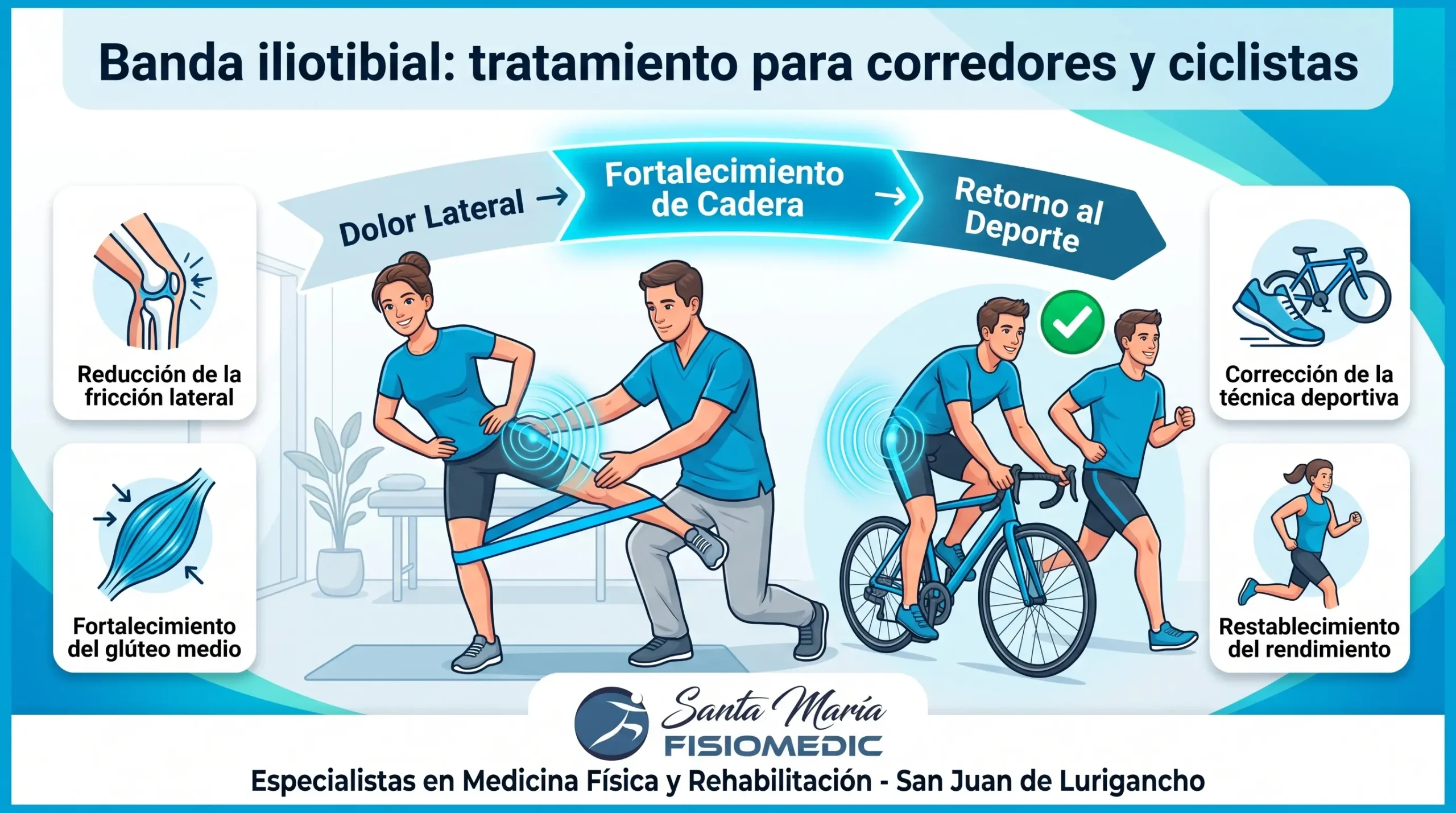 Banda iliotibial: tratamiento para corredores y ciclistas