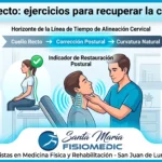 Cuello recto: ejercicios para recuperar la curvatura