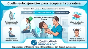 Cuello recto: ejercicios para recuperar la curvatura