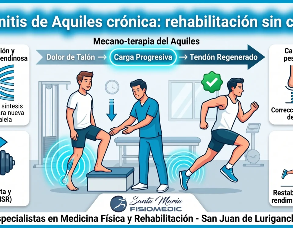 Tendinitis de Aquiles crónica: rehabilitación sin cirugía